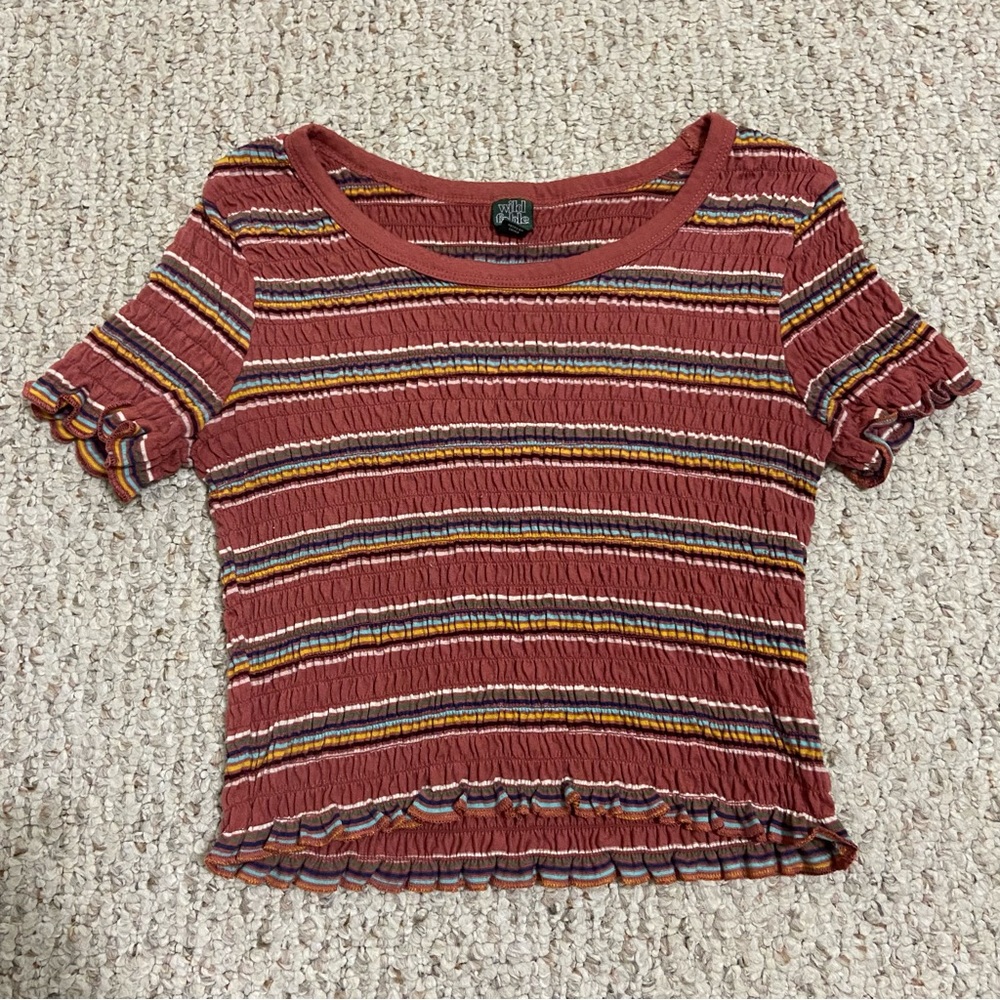 Wild Fable Striped Crop Top